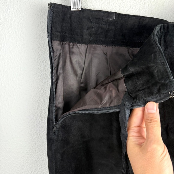 Vintage 100% Genuine Suede Leather Even Davies Pencil Skirt Medium - Picture 9 of 10